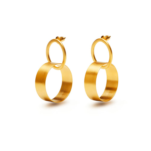 Alia, pendientes de dos aros entrelazados