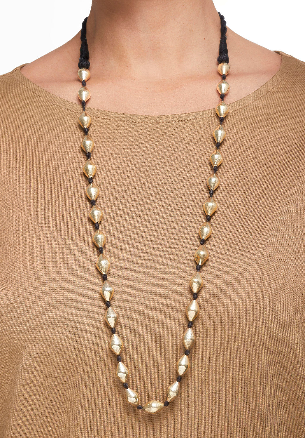 Indira, collar Dholki de cuentas de plata