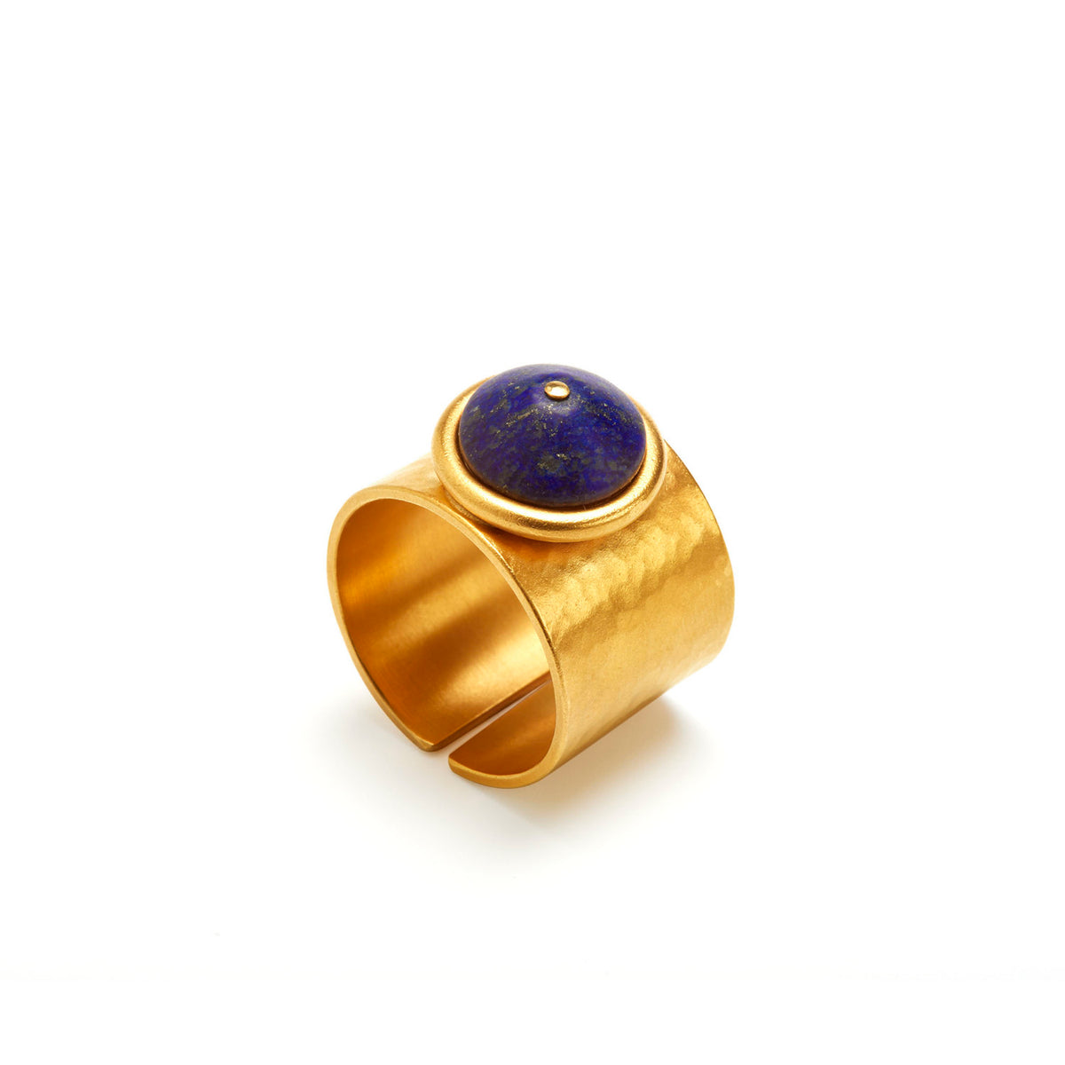 Maiti, anillo texturizado con piedra cabujón