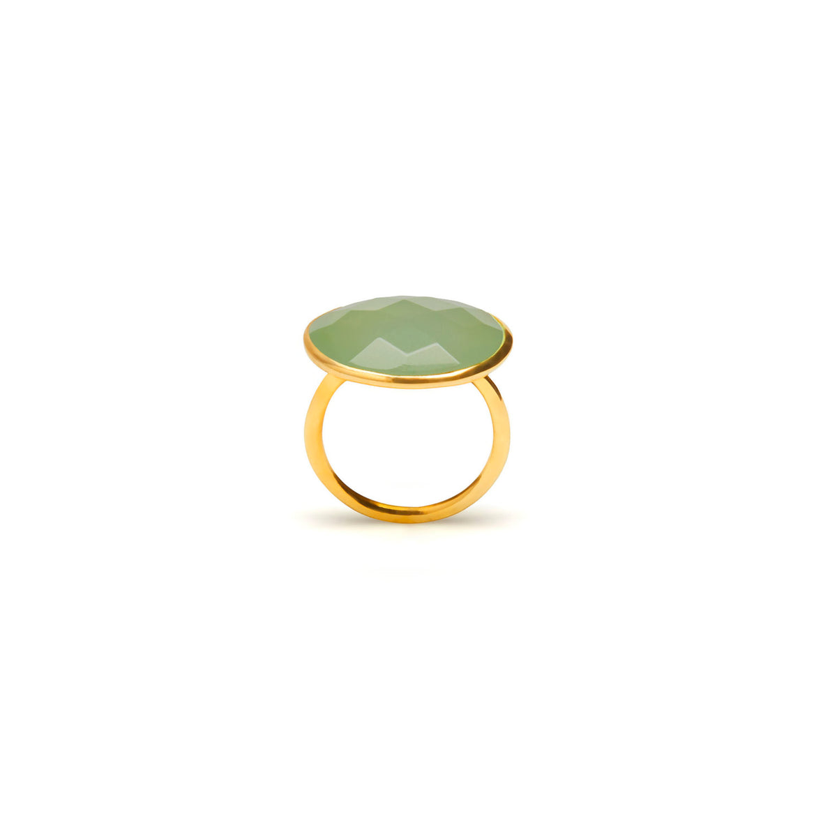 Suna, anillo fino con piedra mineral facetada